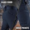 M-Tac Men’s Winter Tactical Work Pants – Thermal Softshell Fleece Lined Cargo Pants for Cold Weather & Outdoor Use(Navy Blue)