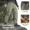M-Tac Men’s Winter Tactical Work Pants – Thermal Softshell Fleece Lined Cargo Pants for Cold Weather & Outdoor Use(Olive)