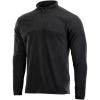 M-Tac Men’s Fleece Quarter Zip Pullover – Tactical Thermal Long Sleeve Sweater with High Mock Neck for Outdoor Work(Black)