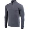M-Tac Men’s Fleece Quarter Zip Pullover – Tactical Thermal Long Sleeve Sweater with High Mock Neck for Outdoor Work(Dark Grey)