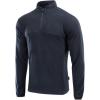 M-Tac Men’s Fleece Quarter Zip Pullover – Tactical Thermal Long Sleeve Sweater with High Mock Neck for Outdoor Work(Dark Navy Blue)