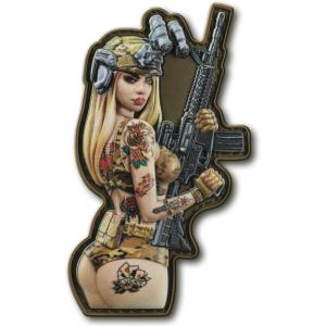 M-Tac Morale Patch Tactical Girl – PVC Tactical Military Patch with Hook Fastener Backing – Real-Looking Patches for Vest, Backpacks, Hats (#8 Lucky)(Lucky)