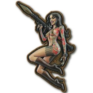M-Tac Morale Patch Tactical Girl – PVC Tactical Military Patch with Hook Fastener Backing – Real-Looking Patches for Vest, Backpacks, Hats (#8 Lucky)(RPG)