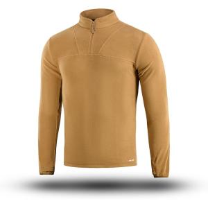 M-Tac Men’s Tactical Fleece Pullover – Polartec Micro Series 1/4 Zip Underwear Sweater(Coyote)