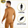 M-Tac Men’s Thermal Underwear Set – Military Fleece Lined Base Layer Top & Bottom, Tactical Cold Weather Gear in Coyote Brown(Coyote Brown)