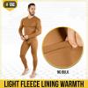 M-Tac Men’s Thermal Underwear Set – Military Fleece Lined Base Layer Top & Bottom, Tactical Cold Weather Gear in Coyote Brown(Coyote Brown)