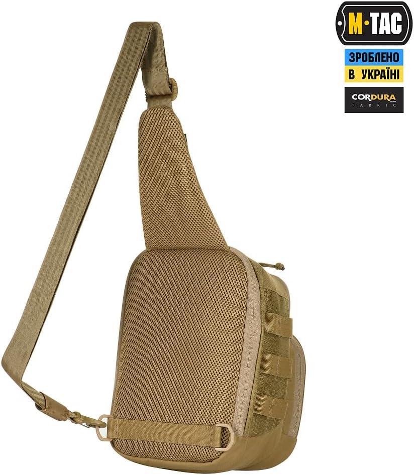 image:imageMTac Elite Cross Bag Slim Tactical Crossbody Sling Backpack for Man with CCW Concealed Carry Coyote SlimCoyote