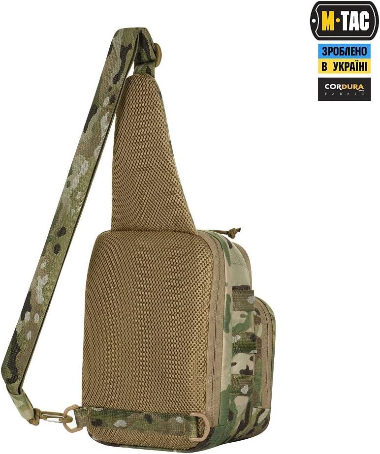 image:imageMTac Elite Cross Bag Slim Tactical Crossbody Sling Backpack for Man with CCW Concealed Carry Coyote SlimMulticam