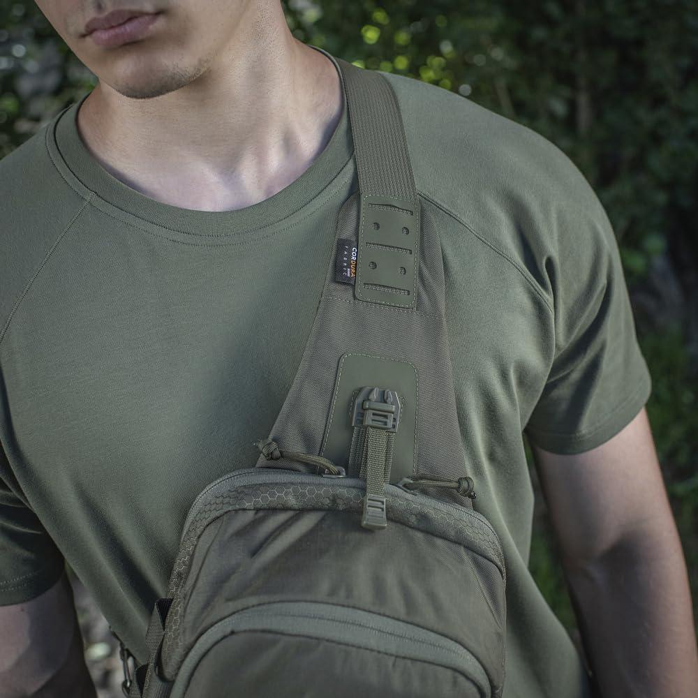 image:imageMTac Elite Cross Bag Slim Tactical Crossbody Sling Backpack for Man with CCW Concealed Carry Coyote SlimMulticam