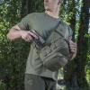 M-Tac Elite Cross Bag Slim – Tactical Crossbody Sling Backpack for Man with CCW Concealed Carry (Coyote, Slim)(Coyote)