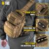 M-Tac Tactical Sling Bag – Concealed Carry Bag for Men Hexagon – One Shoulder Sling Backpack for CCW – Crossbody Sling Pack(Coyote)