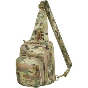 M-Tac Elite Cross Bag Slim – Tactical Crossbody Sling Backpack for Man with CCW Concealed Carry (Coyote, Slim)(Multicam)