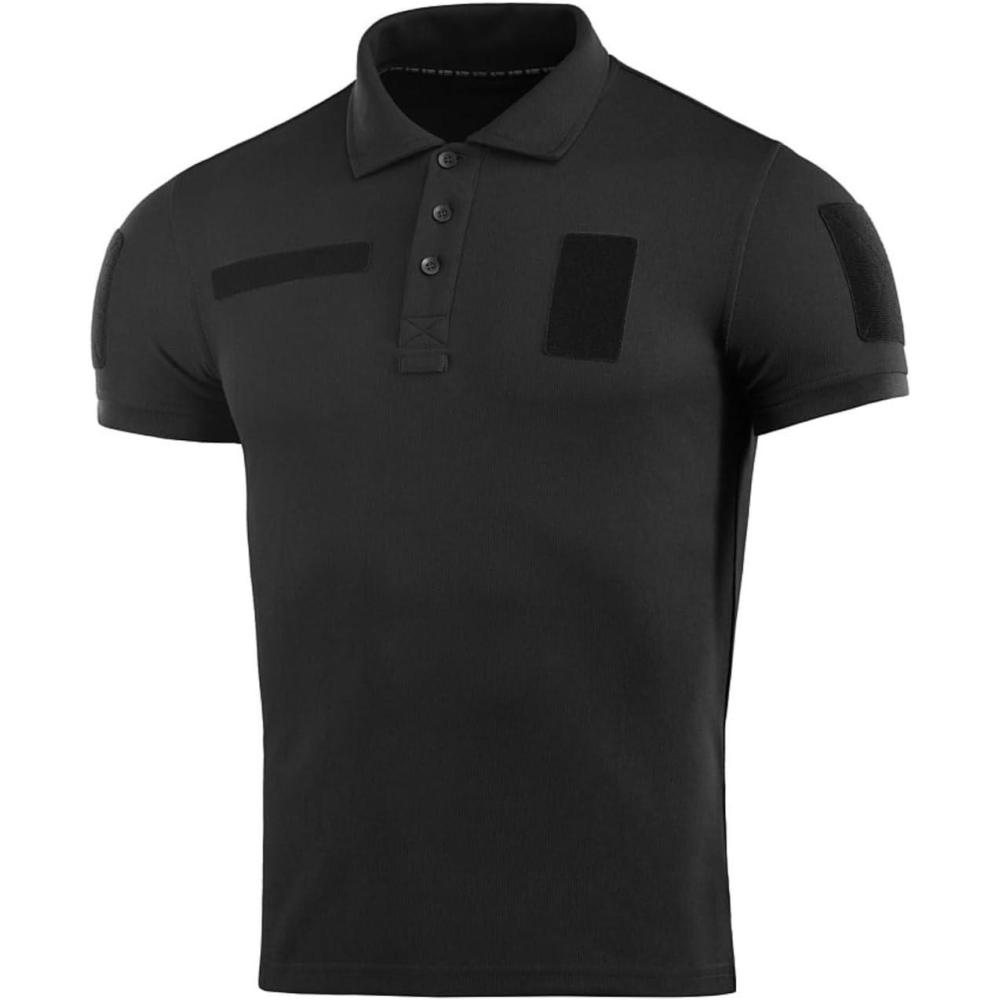 image:imageMTac Mens Polo Shirt Tactical Short Sleeve Military Golf Dri Fit Polo T Shirts for MenBlack