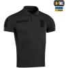 M-Tac Mens Polo Shirt Tactical Short Sleeve Military Golf Dri Fit Polo T Shirts for Men(Black)
