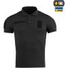 M-Tac Mens Polo Shirt Tactical Short Sleeve Military Golf Dri Fit Polo T Shirts for Men(Black)