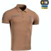 M-Tac Mens Polo Shirt Tactical Short Sleeve Military Golf Dri Fit Polo T Shirts for Men(Coyote Brown)