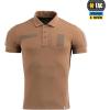 M-Tac Mens Polo Shirt Tactical Short Sleeve Military Golf Dri Fit Polo T Shirts for Men(Coyote Brown)