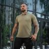 M-Tac Mens Polo Shirt Tactical Short Sleeve Military Golf Dri Fit Polo T Shirts for Men(Tan)