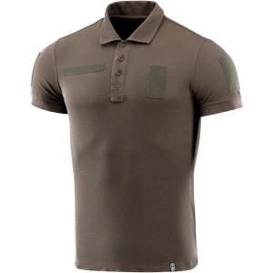 M-Tac Mens Polo Shirt Tactical Short Sleeve Military Golf Dri Fit Polo T Shirts for Men(Dark Olive)