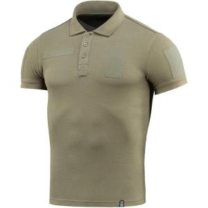 M-Tac Mens Polo Shirt Tactical Short Sleeve Military Golf Dri Fit Polo T Shirts for Men(Tan)