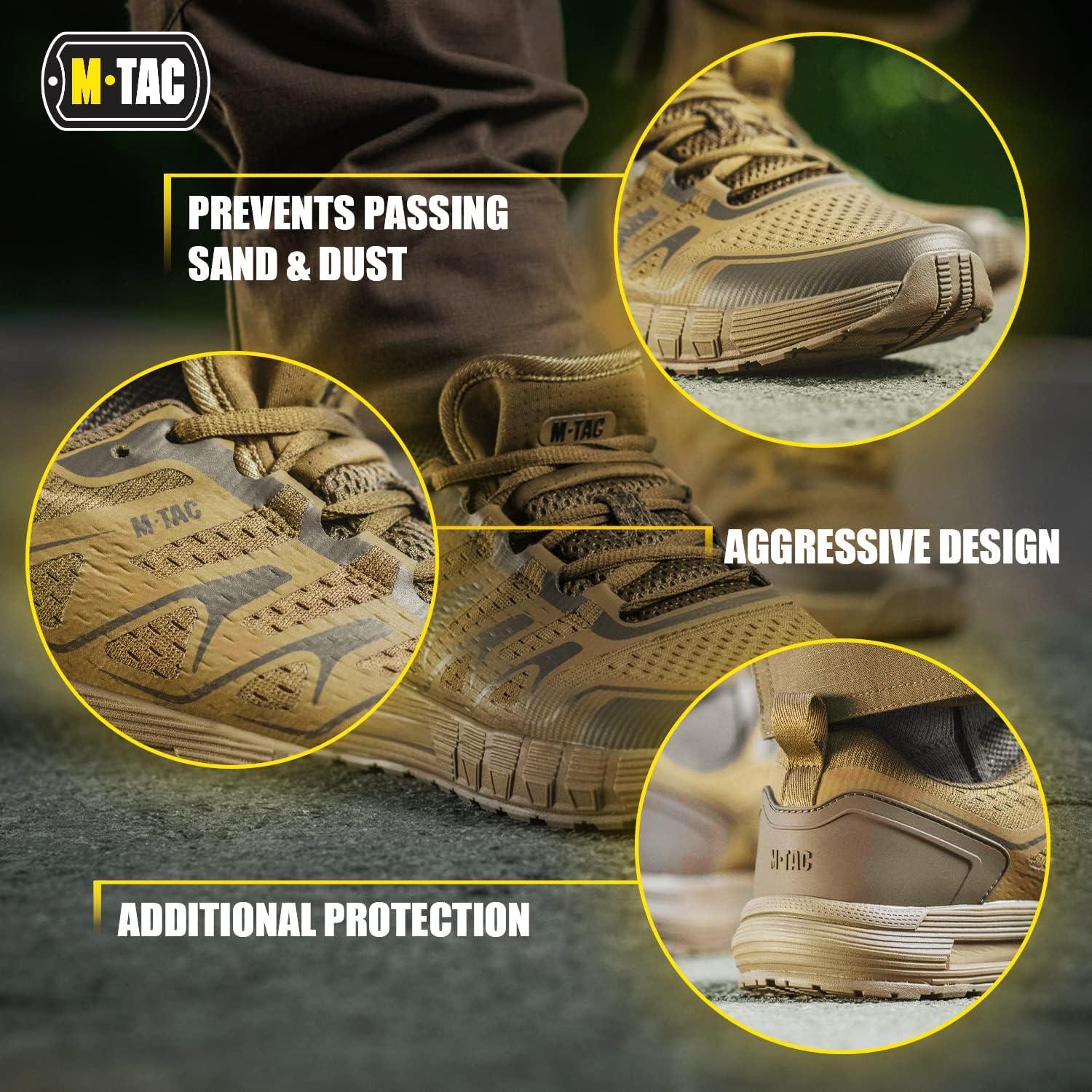 image:imageMTac Tactical Sneakers for Men Lightweight Breathable Mesh Hiking amp Training Shoes NonSlip EVA Sole Durable Outdoor Walking Shoes for Hot WeatherCoyote