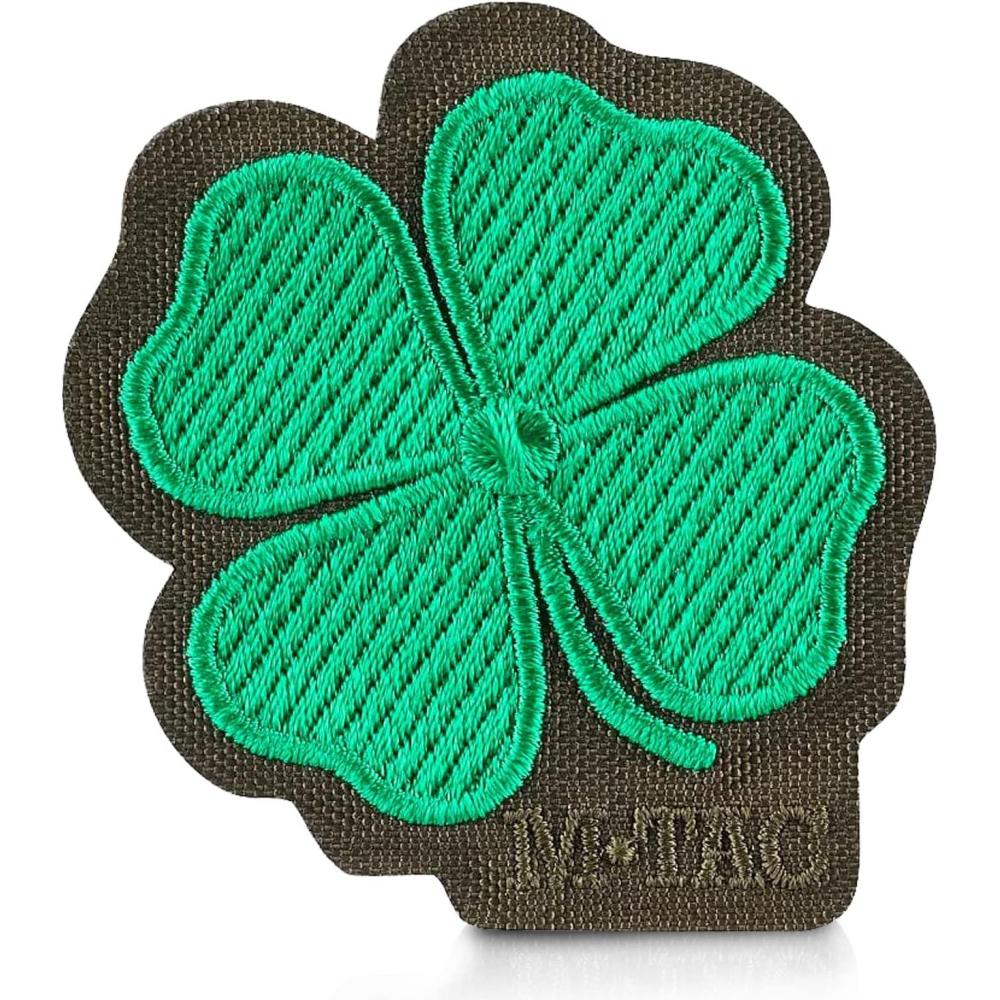 image:imageMTac Ace of Spades Embroidered Patch Death Card Tactical Morale Patch for Military Gear Army Combat Hook and Loop Patches BlackRanger Green Clover