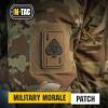 M-Tac Ace of Spades Embroidered Patch Death Card – Tactical Morale Patch for Military Gear – Army Combat Hook and Loop Patches (Black)(Coyote)
