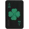 M-Tac Ace of Spades Embroidered Patch Death Card – Tactical Morale Patch for Military Gear – Army Combat Hook and Loop Patches (Black)(Clover)
