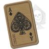 M-Tac Ace of Spades Embroidered Patch Death Card – Tactical Morale Patch for Military Gear – Army Combat Hook and Loop Patches (Black)(Coyote)
