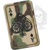 M-Tac Ace of Spades Embroidered Patch Death Card – Tactical Morale Patch for Military Gear – Army Combat Hook and Loop Patches (Black)(Multicam)
