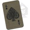 M-Tac Ace of Spades Embroidered Patch Death Card – Tactical Morale Patch for Military Gear – Army Combat Hook and Loop Patches (Black)(Ranger Green)