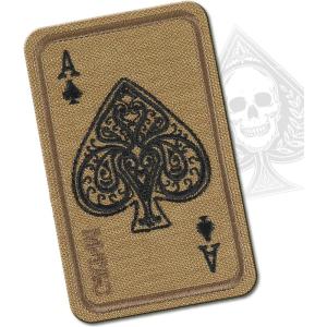 M-Tac Ace of Spades Embroidered Patch Death Card – Tactical Morale Patch for Military Gear – Army Combat Hook and Loop Patches (Black)(Coyote)