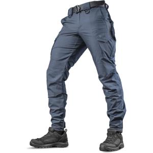 M-Tac Aggressor Flex Tactical Cargo Pants for Men – Durable Rip-Stop Cargo Work Trousers with Reinforced Knees, Stretch Fit(Dark Navy Blue)
