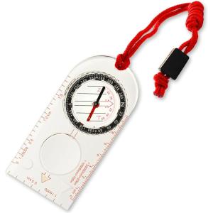 M‑Tac Liquid Filled Baseplate Compass – Glow‑in‑Dark Orienteering/Map‑Reading Compass for Hiking, Survival, Camping, Hunting, Navigation(One)