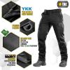 M-Tac Aggressor Gen II Flex Tactical Pants for Men, Ripstop Stretch Cargo Pants with Reinforced Knees and Multiple Pockets(Black)