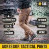 M-Tac Aggressor Gen II Flex Tactical Pants for Men, Ripstop Stretch Cargo Pants with Reinforced Knees and Multiple Pockets(Coyote Brown)