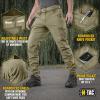 M-Tac Aggressor Gen II Flex Tactical Pants for Men, Ripstop Stretch Cargo Pants with Reinforced Knees and Multiple Pockets(Tan)